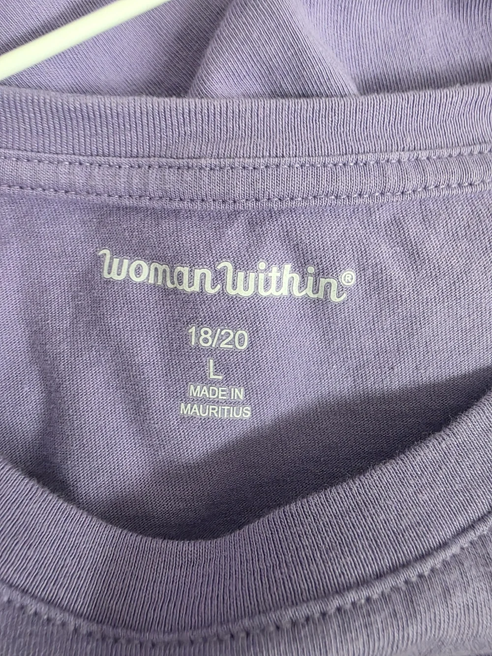 Woman Within Lavender Short Sleeve Crewneck Tee (0707)